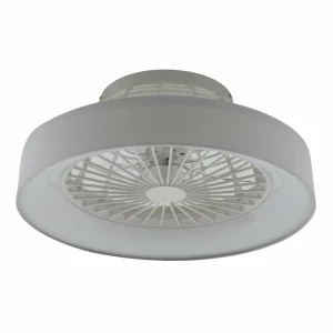 Lindby Ventilateur de plafond LED Mace, blanc, silencieux, CCT^ Ventilateurs