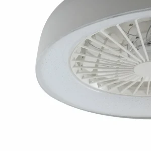 Lindby Ventilateur de plafond LED Mace, blanc, silencieux, CCT^ Ventilateurs