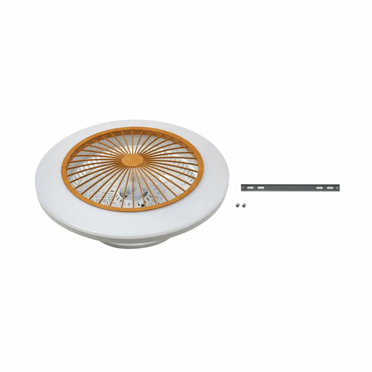 Lindby ventilateur de plafond LED Mamuti, couleur bois, silencieux, 55 cm^ Ventilateurs