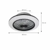 Lindby Ventilateur de plafond LED Mamuti, noir, silencieux, Ø 55 cm^ Ventilateurs