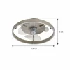 Lindby Ventilateur de plafond LED Momitu, argenté, silencieux, Ø 14 cm^ Ventilateurs