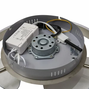 Lindby Ventilateur de plafond LED Momitu, argenté, silencieux, Ø 14 cm^ Ventilateurs