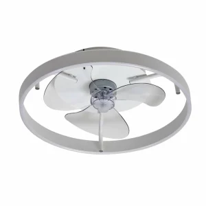 Lindby Ventilateur de plafond LED Momitu, blanc, aluminium, Ø 14 cm^ Ventilateurs