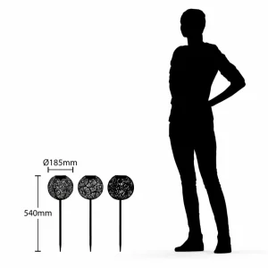 Lindby Vilani lampe solaire LED en lot de 3^ Lampes Décoratives
