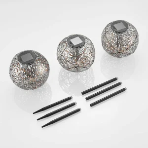 Lindby Vilani lampe solaire LED en lot de 3^ Lampes Décoratives