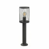 Lindby Yonan potelet, rond, gris foncé, E27^ Potelets Extérieurs