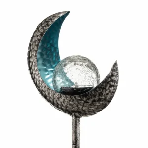 Lindby Yonca lampe déco solaire LED 108,5 cm bleue^ Lampes Décoratives
