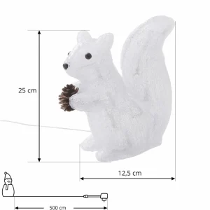 Lindby Yuki figurine déco LED plastique, écureuil^ Lumière De Noël