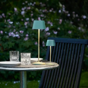LOOM DESIGN lampe de table LED rechargeable Modi Micro, IP65 vert-gris^ Lampes Décoratives