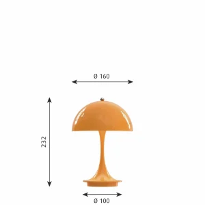Louis Poulsen Panthella Portable 160 orange^ Lampes Décoratives