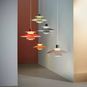 Louis Poulsen PH 5, suspension de designer verte^ Luminaires Durables