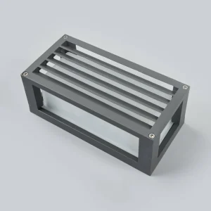 Lucande applique d'extérieur Aurelien, aluminium, hauteur 12,5cm, rayures^ Appliques Murales Extérieures