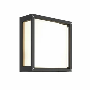 Lucande applique d'extérieur Aurelien, gris, aluminium, 25 x 25 cm^ Appliques Murales Extérieures