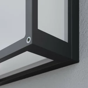 Lucande applique d'extérieur Aurelien, gris, aluminium, 25 x 25 cm^ Appliques Murales Extérieures