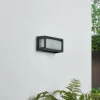 Lucande applique d'extérieur Aurelien, gris, aluminium, hauteur 12,5 cm^ Appliques Murales Extérieures