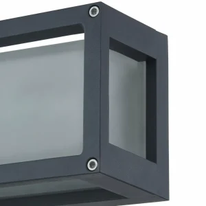 Lucande applique d'extérieur Aurelien, gris, aluminium, hauteur 12,5 cm^ Appliques Murales Extérieures