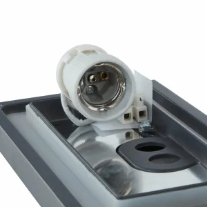 Lucande applique d'extérieur Aurelien, gris, aluminium, hauteur 12,5 cm^ Appliques Murales Extérieures