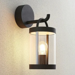 Lucande applique d'extérieur Cassian, set de 2, IP54, aluminium, gris^ Appliques Murales Extérieures
