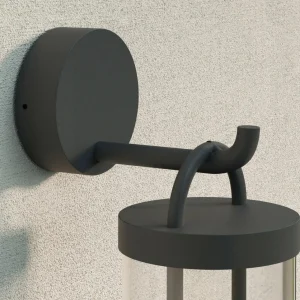 Lucande applique d'extérieur Cassian, set de 2, IP54, aluminium, gris^ Appliques Murales Extérieures