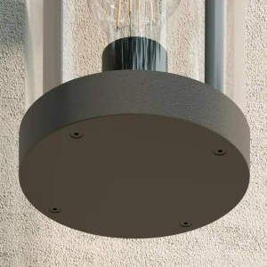 Lucande applique d'extérieur Cassian, set de 2, IP54, aluminium, gris^ Appliques Murales Extérieures