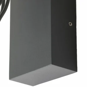 Lucande applique d'extérieur Chandan, 30 cm, anthracite, aluminium^ Appliques Murales Extérieures
