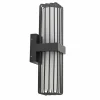 Lucande applique d'extérieur Chandan, 41,9 cm, gris foncé, aluminium^ Appliques Murales Extérieures