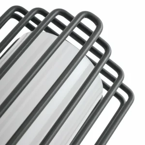 Lucande applique d'extérieur Chandan, 41,9 cm, gris foncé, aluminium^ Appliques Murales Extérieures