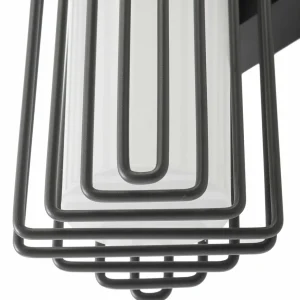 Lucande applique d'extérieur Chandan, 41,9 cm, gris foncé, aluminium^ Appliques Murales Extérieures