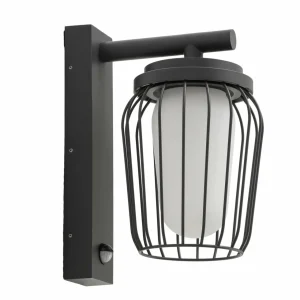 Lucande applique d'extérieur Chandan, capteur, 30 cm, aluminium^ Appliques D'Extérieur Avec Détecteur