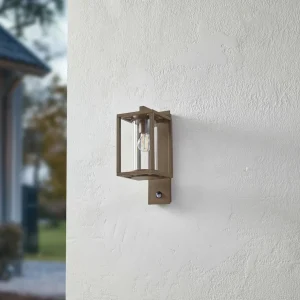 Lucande applique d'extérieur Ferda, capteur, suspendu, bronze, IP44^ Appliques D'Extérieur Avec Détecteur