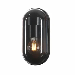 Lucande applique d'extérieur Serine, 25,5 cm, noir, aluminium^ Luminaires De Terrasse