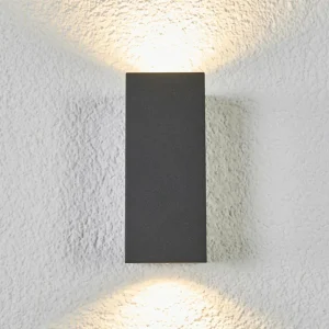 Lucande applique d'extérieur Xava, up/down, gris graphite, à 2 lampes.^ Appliques Murales Extérieures
