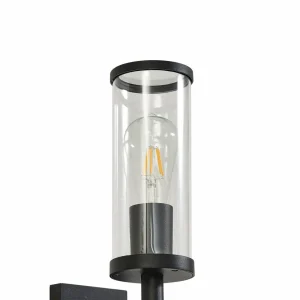 Lucande applique d'extérieur Zanta, hauteur 39 cm, IP54, noir^ Luminaires De Terrasse