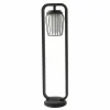 Lucande Borne lumineuse Chandan, 90 cm, gris foncé, aluminium^ Bornes Éclairage Extérieur