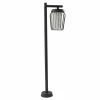 Lucande Borne lumineuse Chandan, 100 cm, noir, aluminium^ Bornes Éclairage Extérieur
