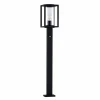 Lucande Borne lumineuse Ferda, capteur gris graphite, métal, 100 cm^ Bornes Extérieures Avec Détecteur