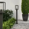 Lucande Borne lumineuse Ferda, gris graphite, métal, hauteur 100 cm^ Bornes Éclairage Extérieur