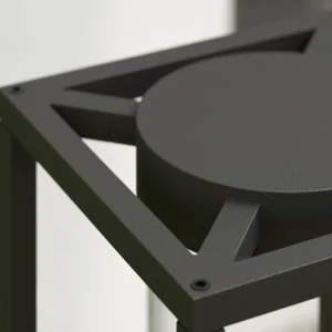 Lucande Borne lumineuse Ferda, gris graphite, métal, hauteur 100 cm^ Bornes Éclairage Extérieur