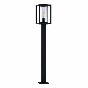 Lucande Borne lumineuse Ferda, gris graphite, métal, hauteur 100 cm^ Bornes Éclairage Extérieur