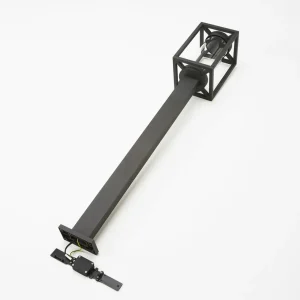 Lucande Borne lumineuse Ferda, gris graphite, métal, hauteur 100 cm^ Bornes Éclairage Extérieur