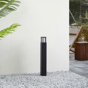 Lucande borne lumineuse LED Dakil, noir, aluminium^ Bornes Éclairage Extérieur