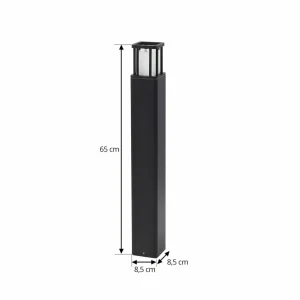 Lucande borne lumineuse LED Dakil, noir, aluminium^ Bornes Éclairage Extérieur