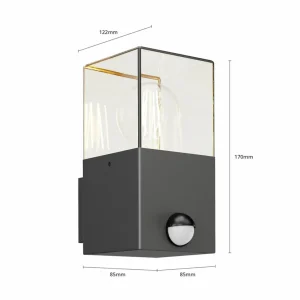 Lucande Keke applique d’extérieur avec capteur^ Appliques D'Extérieur Avec Détecteur
