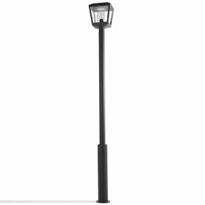 Lucande lampadaire d'extérieur Dunia, gris foncé, aluminium^ Lampadaires D'Extérieur