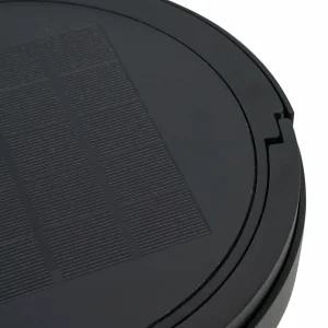 Lucande Lampe de table solaire LED Tilena, ronde, noire, intensité variable^ Lampes Décoratives