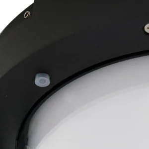 Lucande Lampe de table solaire LED Tilena, ronde, noire, intensité variable^ Lampes Décoratives