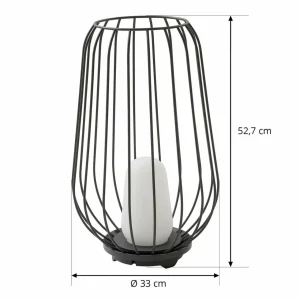 Lucande luminaire de terrasse Chandan, 52,7 cm, noir, aluminium^ Luminaires De Terrasse