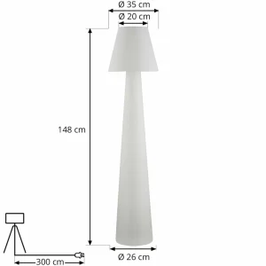 Lucande luminaire de terrasse Gauri, 150 cm, plastique, IP65^ Luminaires De Terrasse
