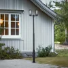 Lucande luminaire d'extérieur Siveta, 240 cm, à 2 lampes, noir, alu^ Lampadaires D'Extérieur