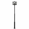 Lucande luminaire d'extérieur Siveta, 240 cm, 3 lampes, noir, alu^ Lampadaires D'Extérieur